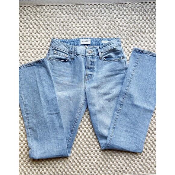 Frame Le Mini Boot Olin Light Wash Boot Cut Jean sz 25 - Picture 1 of 11